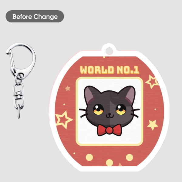 Shaped Lenticular Acrylic Pendant