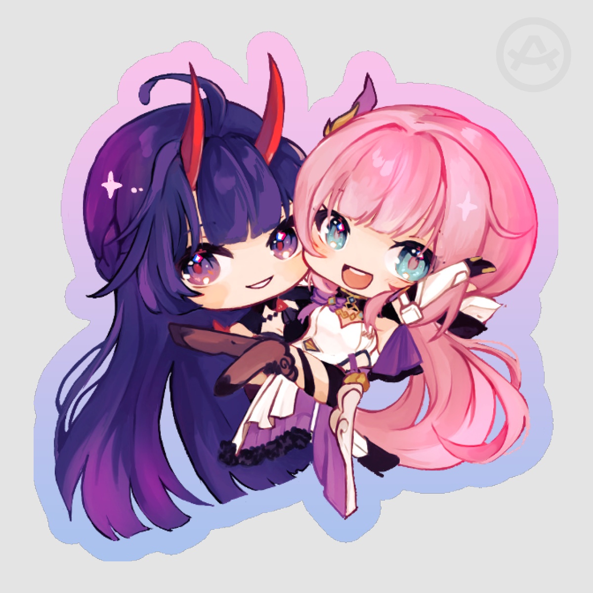Colored Edge Die Cut Sticker - Elymei