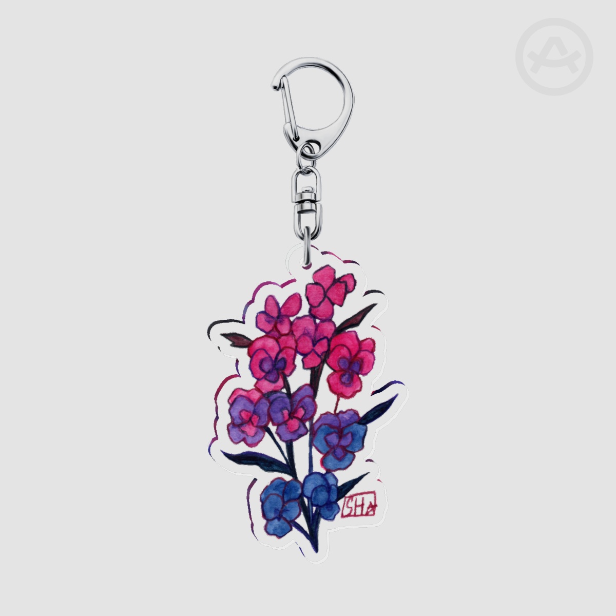 Bi Violet Keychain
