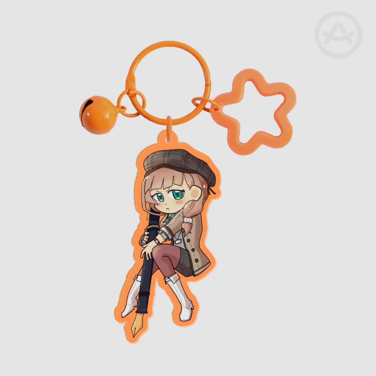 Marielle Pen - Orange Outline Acrylic Keychain