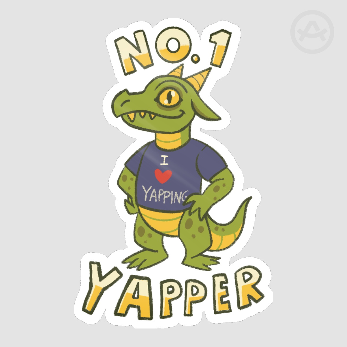 GREEN KOBOLD - I <3 YAPPING - sticker