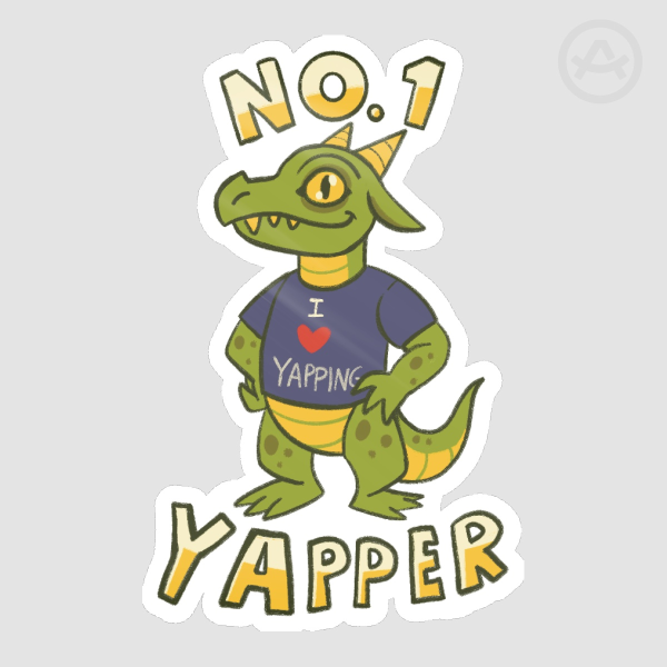 GREEN KOBOLD - I <3 YAPPING - sticker