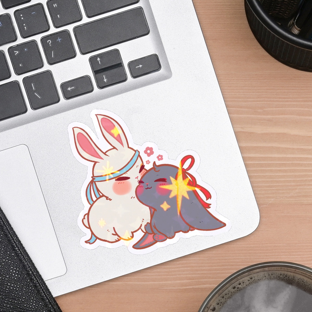 Wangxian Holo Sparkles Diecut Sticker