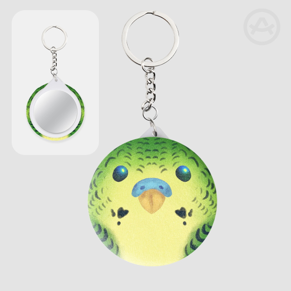 Mirror Plush Badge Budgie