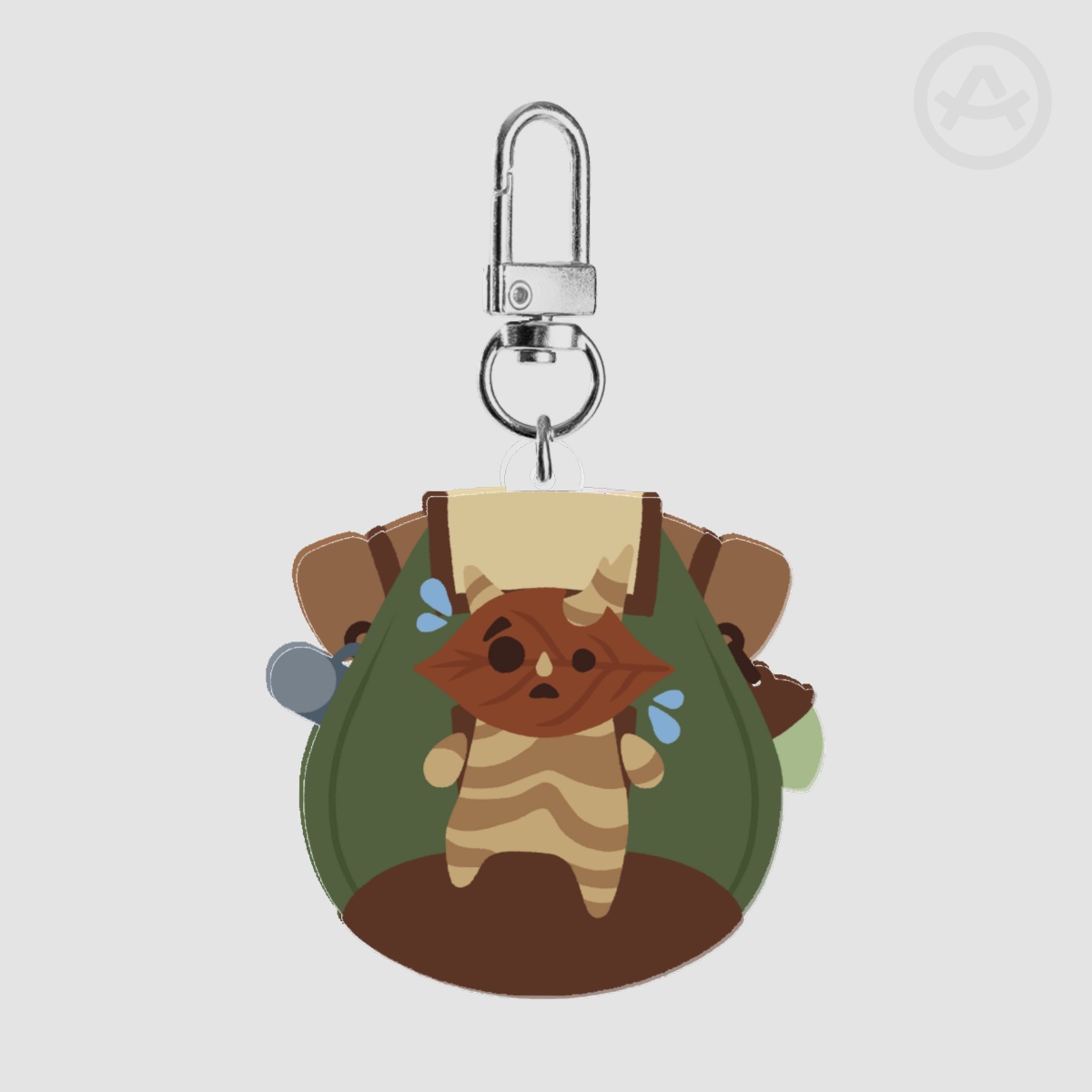 Green Backpack Korok Acrylic Keychain