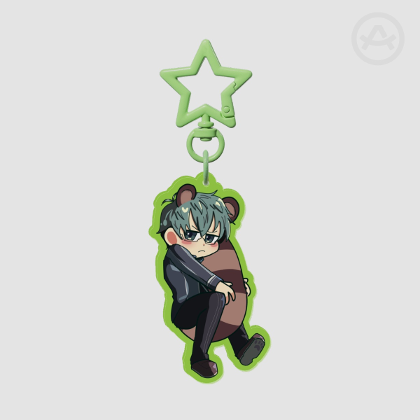Makky CS2 Tanuki - Coloured Edge Acrylic Keychain Doublesided