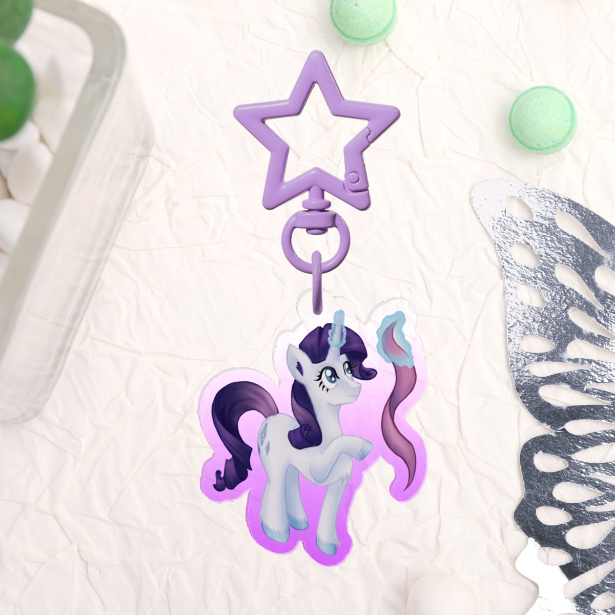 Rarity - My Little Pony Acrylic Keychain