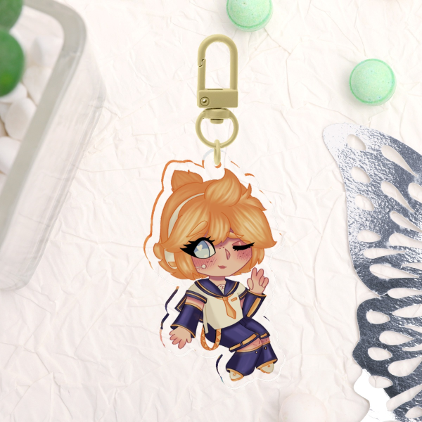 Kagamine Len Vocaloid Clear Acrylic Keychain