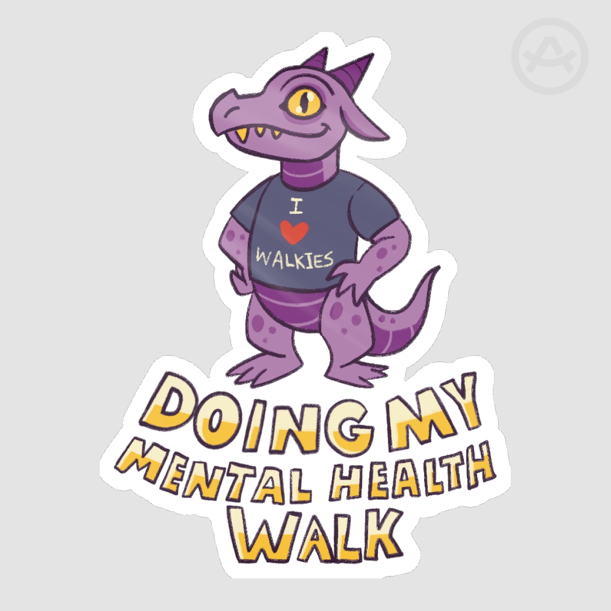 PURPLE KOBOLD - I <3 WALKIES - sticker
