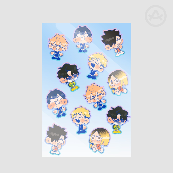Haikyuu Glossy Coated Paper Sticker Sheet