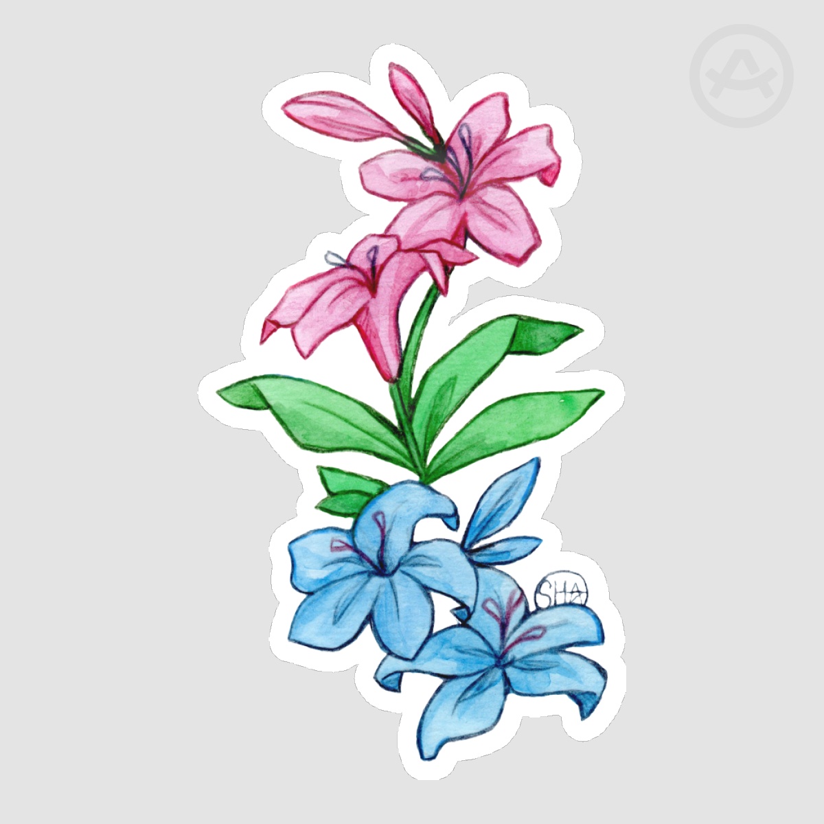 Poly Lily Sticker