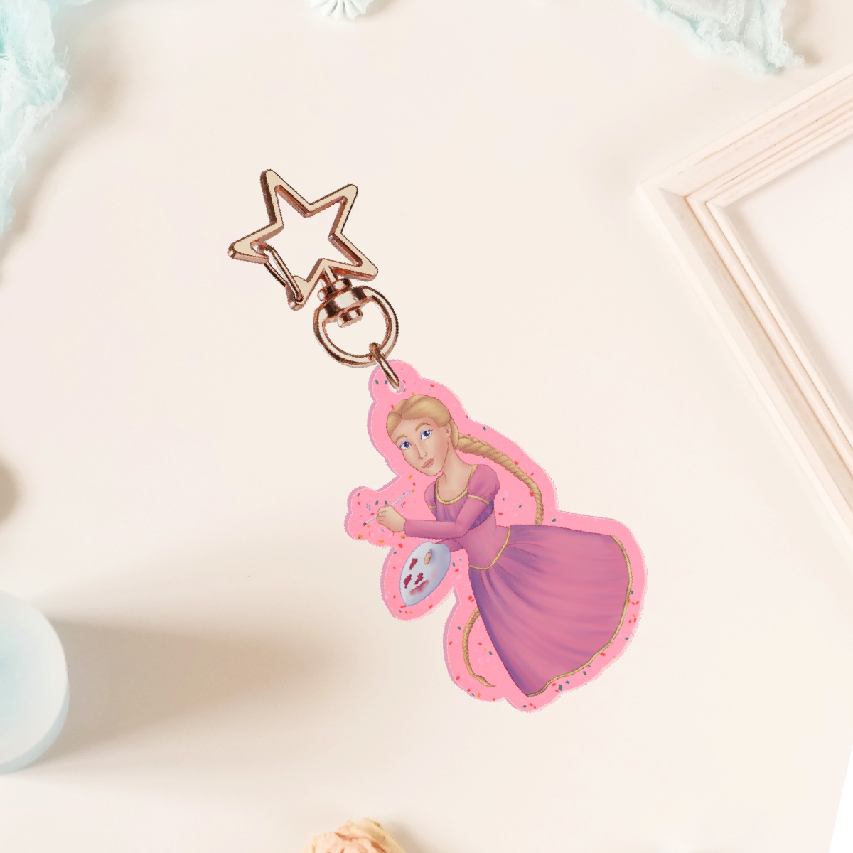 Rapunzel - Barbie as Rapunzel Acrylic Keychain
