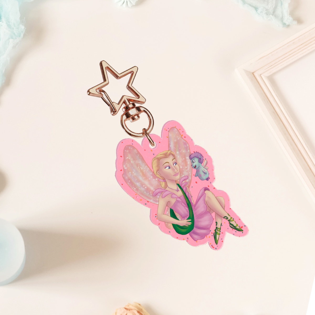 Elina and Bibble - Barbie Fairytopia Acrylic Keychain