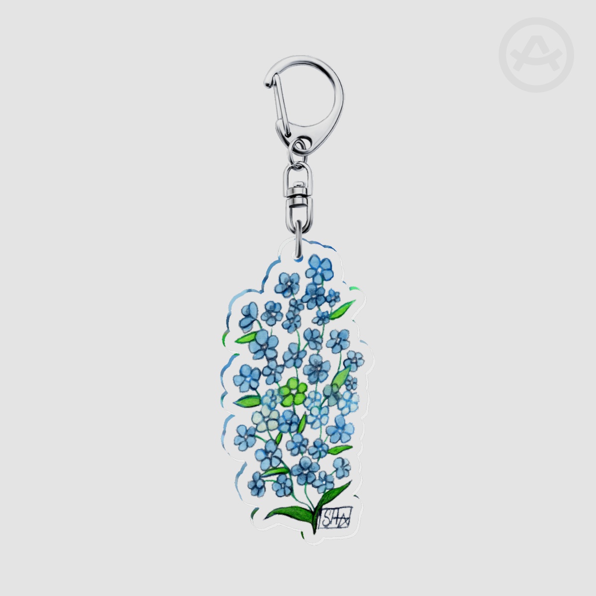 Achillean Forget-me-not Keychain