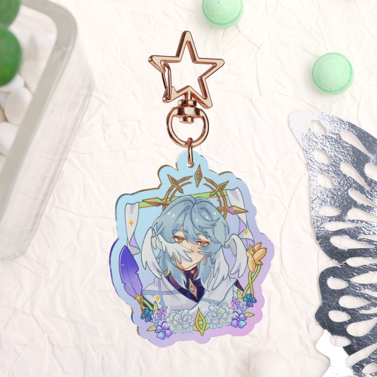 Sunday Rainbow Acrylic Keychains