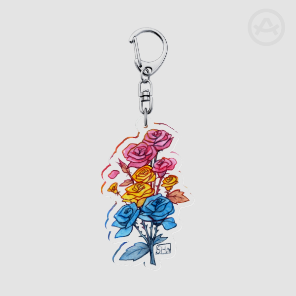 Pan Rose Keychain