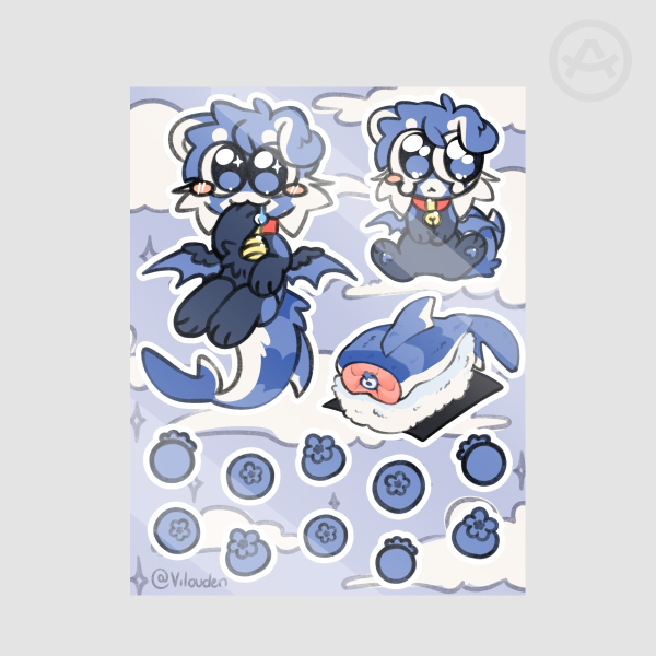 BLUEBERRIES! sticker sheet