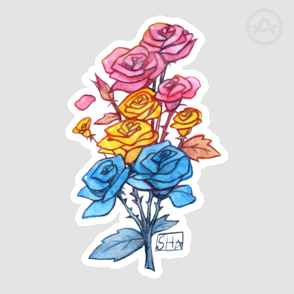 Pan Rose Sticker