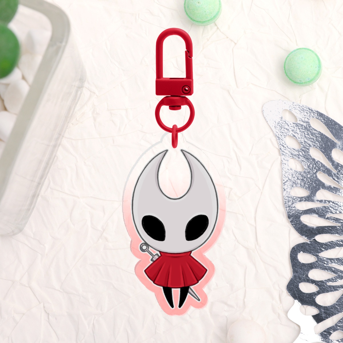 Silksong Hornet Hollow Knight Colored Edge Acrylic Keychains