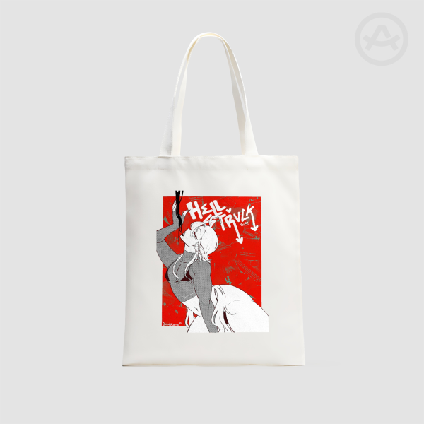 Hell Struck- Balam | Horizontal Part-print Canvas Tote Bags