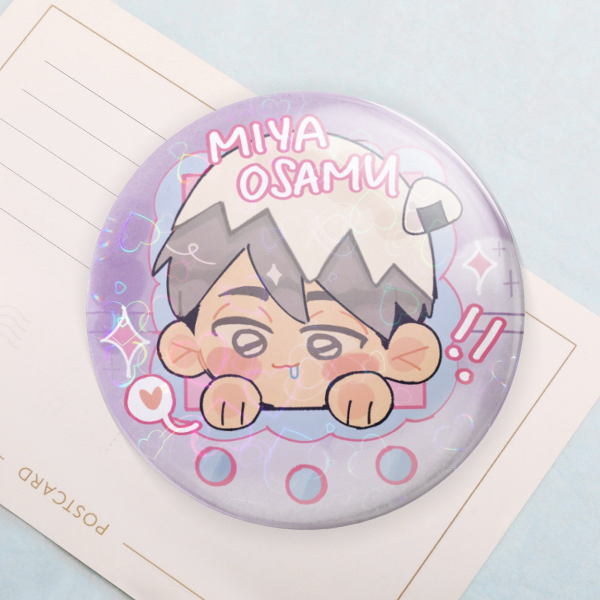 Osamu Tama Button Pin