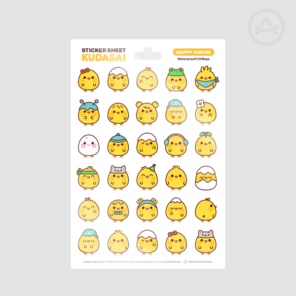 Happy Chicks Sticker Sheet
