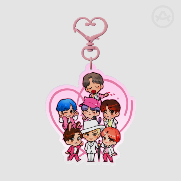 BTS Boy With Love Color Acrylic Keychain