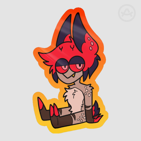 Derpy Alastor Glossy Sticker