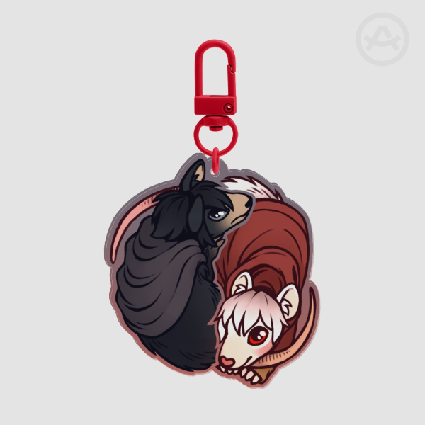 Number 6 rats keychain
