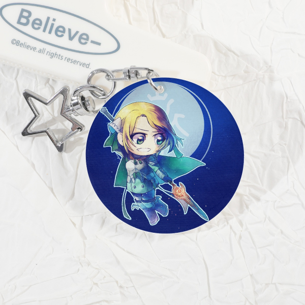 Azure Lions Winged Horse Knight Lenticular Charm