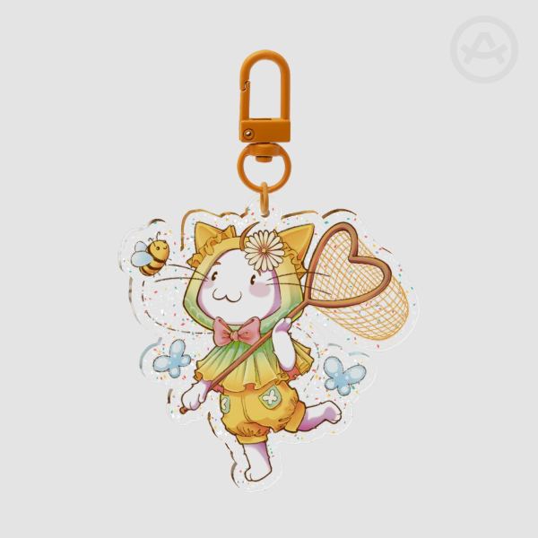 Momo Bug Catcher Glitter Keychain