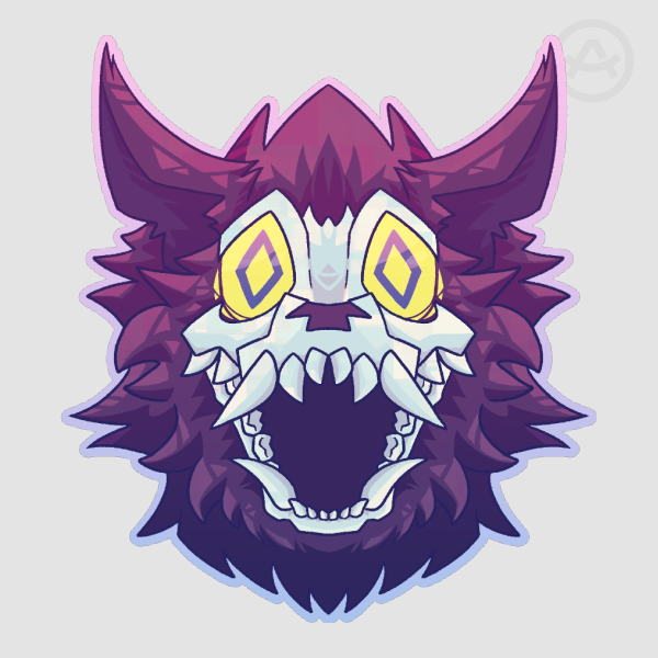 Skull Wolf Sticker