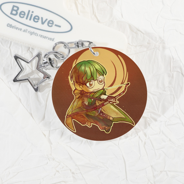 Verdant Deer Green Artist Lenticular Charm