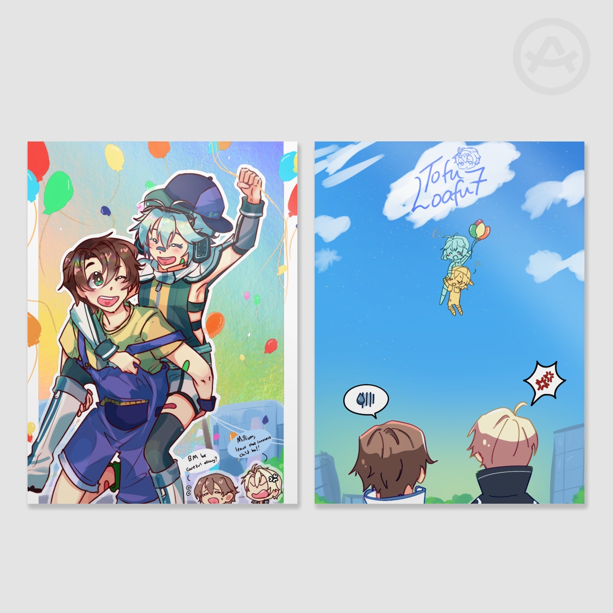 Balloon Master and Millium Mischief - Holographic Photocard