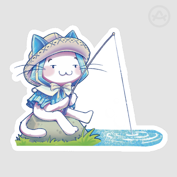 Momo Fishing Sticker
