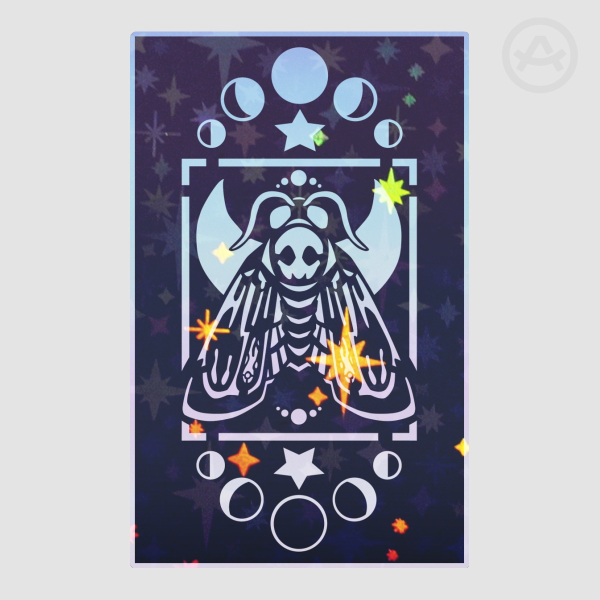 Moon Moth Holographic Sticker