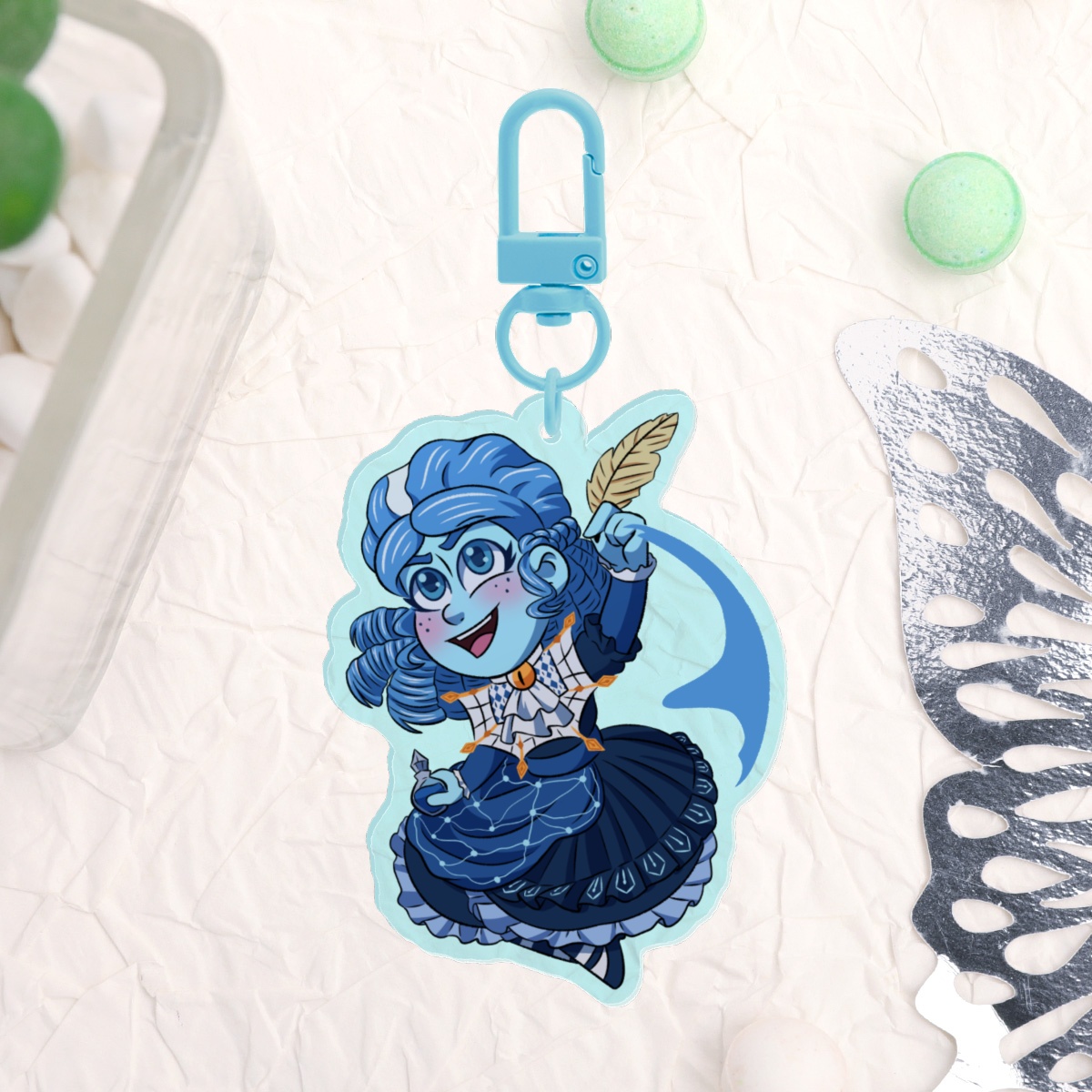 Frankelda Keychain (Colored edge)