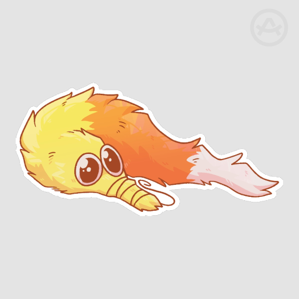Candy Corn Worm Sticker