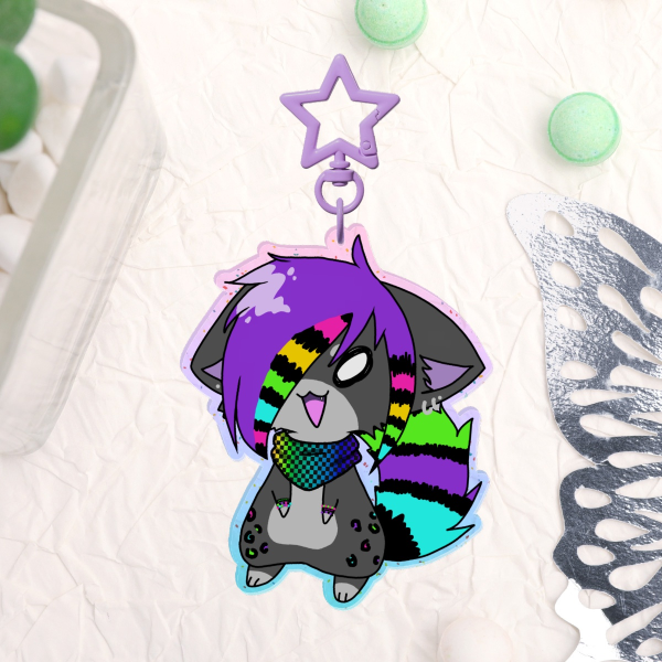 Rawrie The Sparklecat keychain