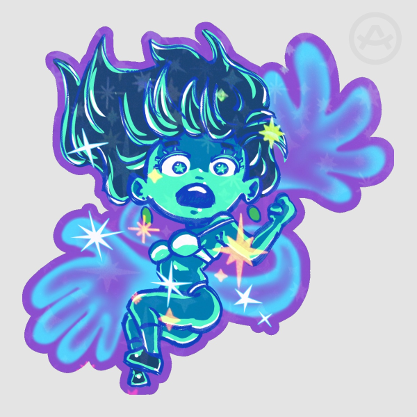 Momo Colored Edge Die Cut Stickers