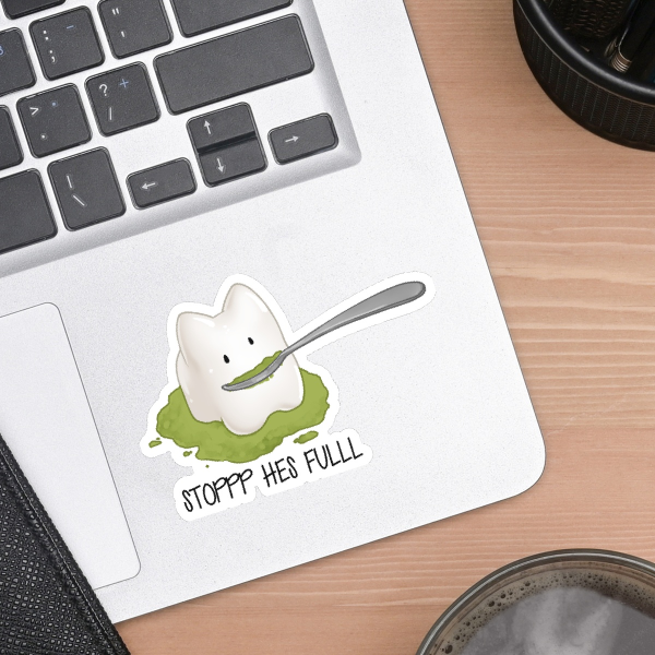 Pudding Cat Glossy Sticker