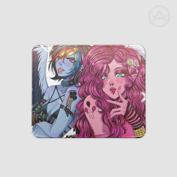 Rainbow Dash & Pinkie Pie Square Mouse Pad