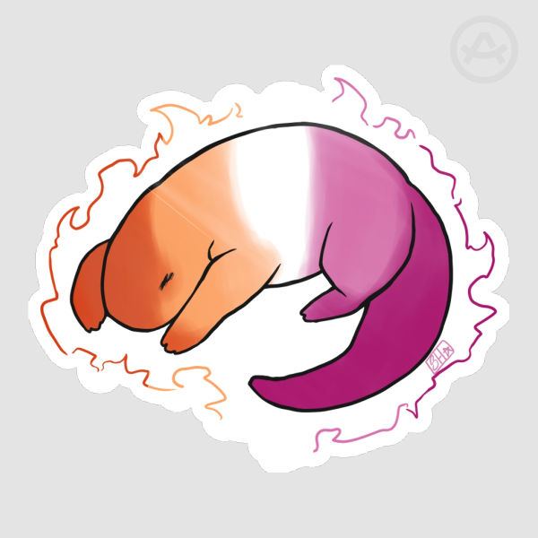 Lesbian Salamander Sticker