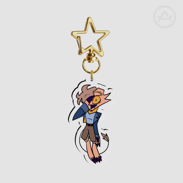 Worried Ember Keychain