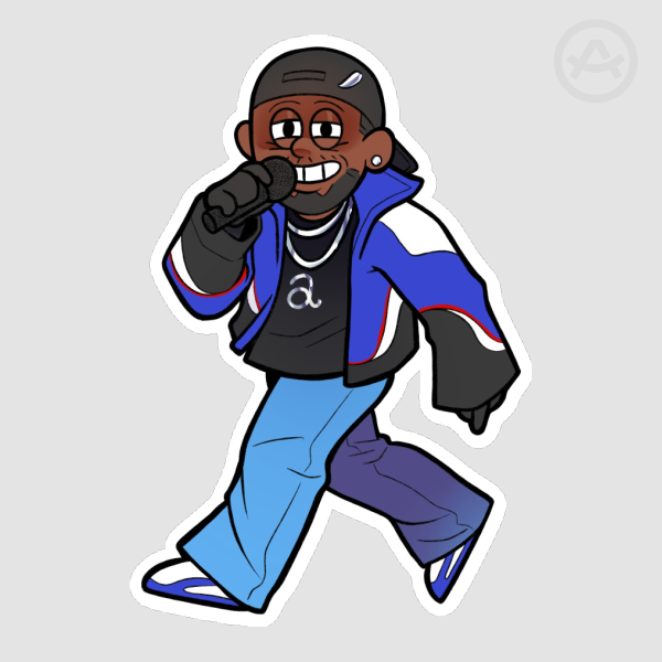 3in Fan-Made, Unofficial Kendrick Lamar Not Like Us Superbowl Die Cut Sticker