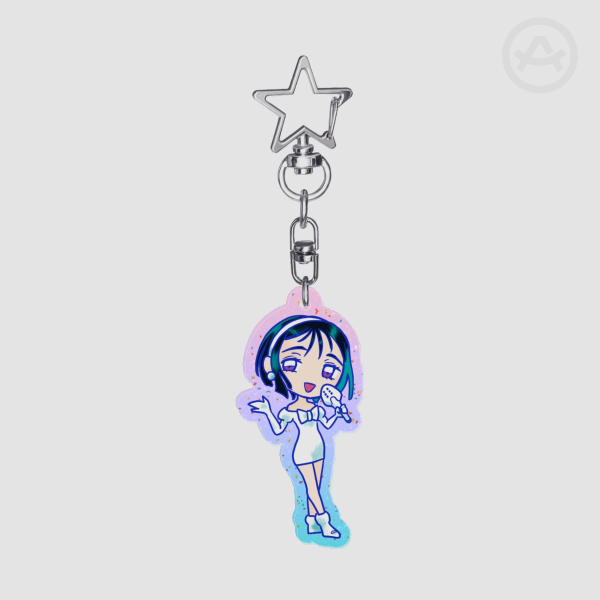 Sua Colored Edge Glitter Acrylic Keychains