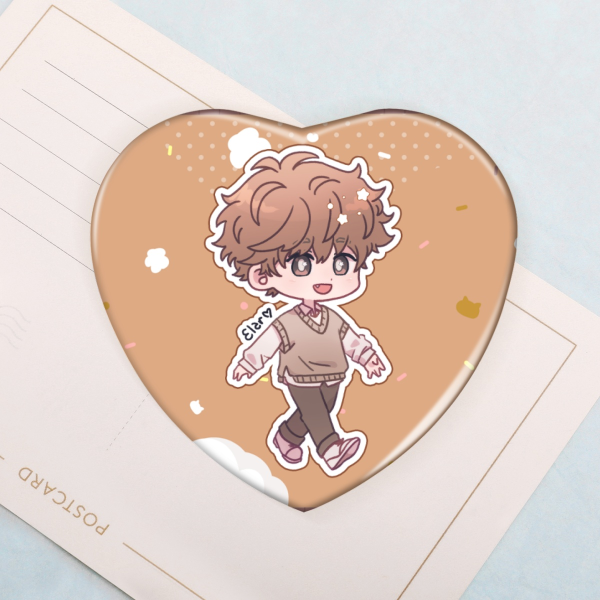 Toto // Ron Kamonohashi Heart Shape Holographic Badge