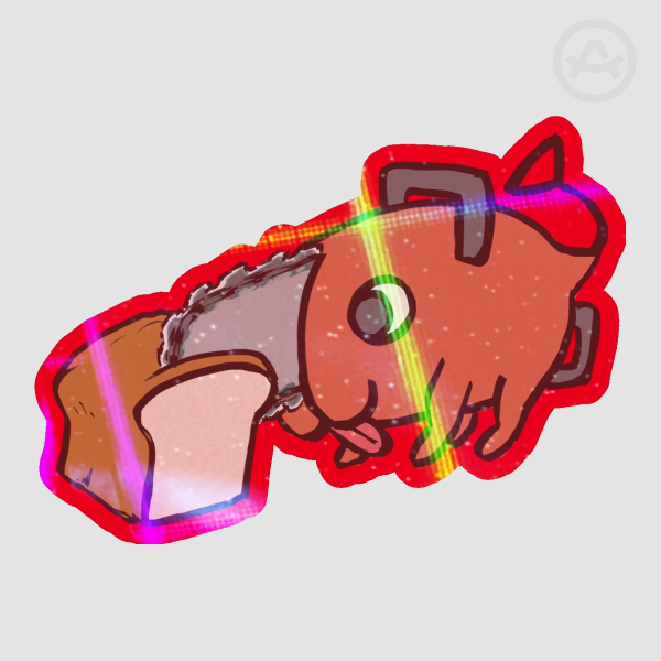 Pochita Colored Edge Die Cut Stickers