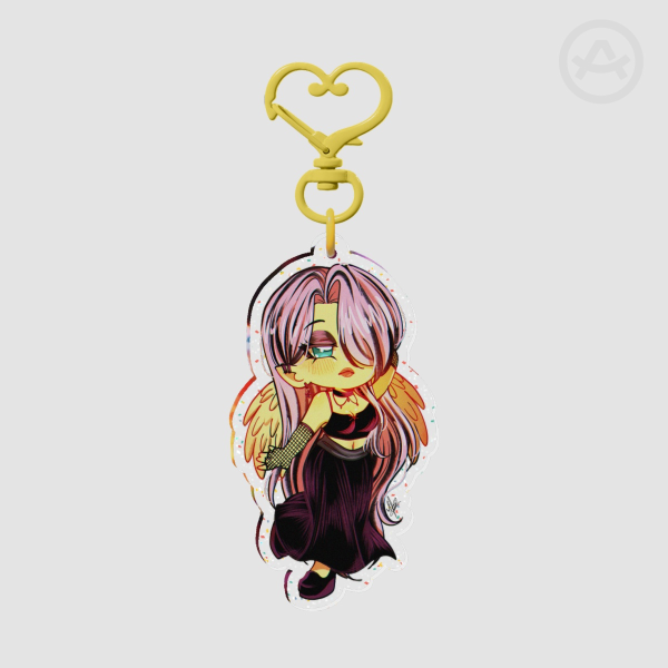 Fluttershy  Glitter Acrylic Keychains