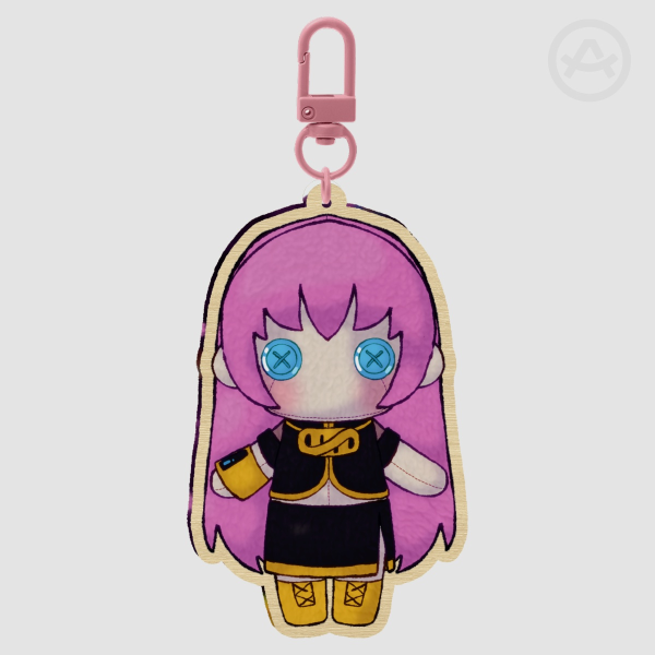 Megurine Luka Plush Wood Keychain